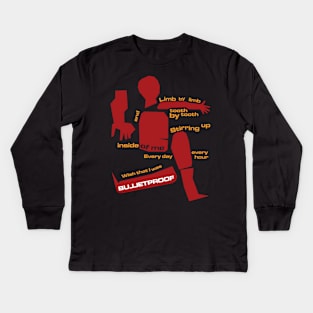 Bulletproof Red Kids Long Sleeve T-Shirt